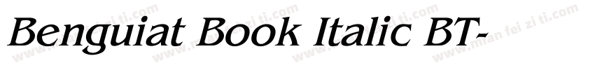 Benguiat Book Italic BT字体转换